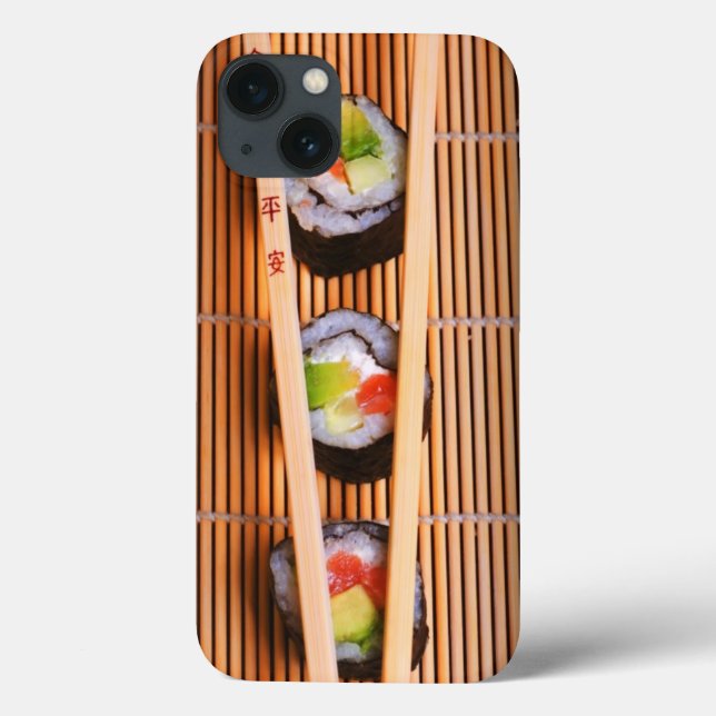 Coques Case-Mate iPhone Sushi et baguettes en bois (Verso)