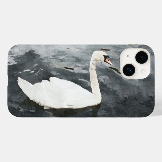 Coques Case-Mate iPhone Swan impressionniste (Verso (horizontal))