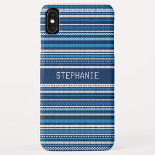 Case-Mate iPhone Case Sweat Bleu Blancs Frappe Noël Personnalisé