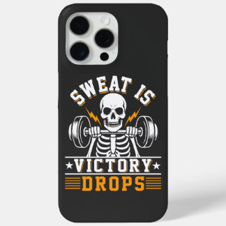 Coque iPhone 15 Pro Max Sweat is Victory Drops White Fitness Gym Workout
