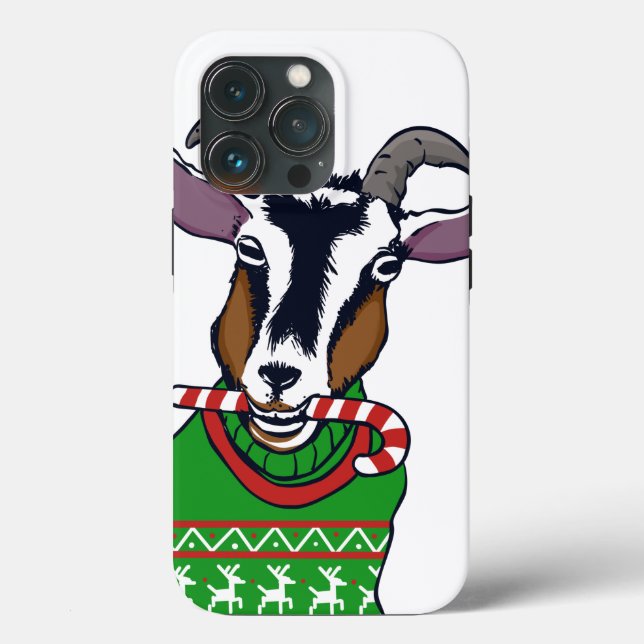 Coques Case-Mate iPhone Sweater de Goat Christmas (Verso)