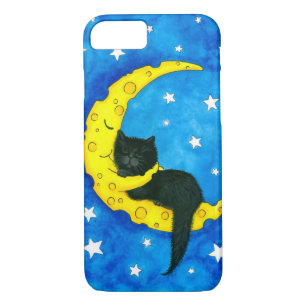 Coque iPhone 7 Sweet Dreams Chat noir par Bihrle
