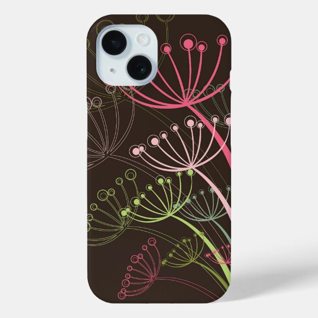 Coques Case-Mate iPhone Sweet rose Whimsical Dandelions Chic Floral Art (Verso)