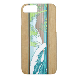 Coque Case-Mate Pour iPhone SYMBOLE Ala Moana Hawaiian Faux Koa Surf en bois
