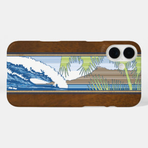Coques iPhone 16 Plus SYMBOLE Ala Moana Hawaiian Faux Koa Surf en bois C