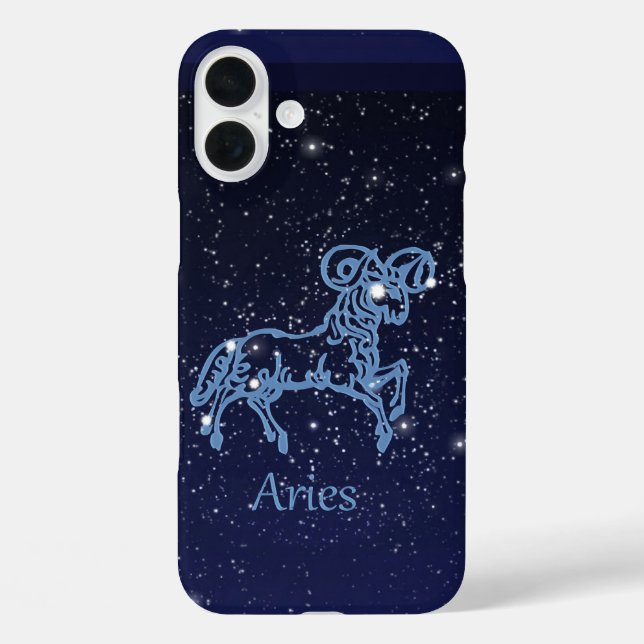 Coques Case-Mate iPhone Symbole Aries Constellation et Zodiac avec étoiles (Verso)