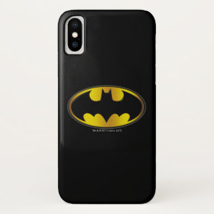 Coque iPhone X Symbole Batman   Logo de dégradé ovale