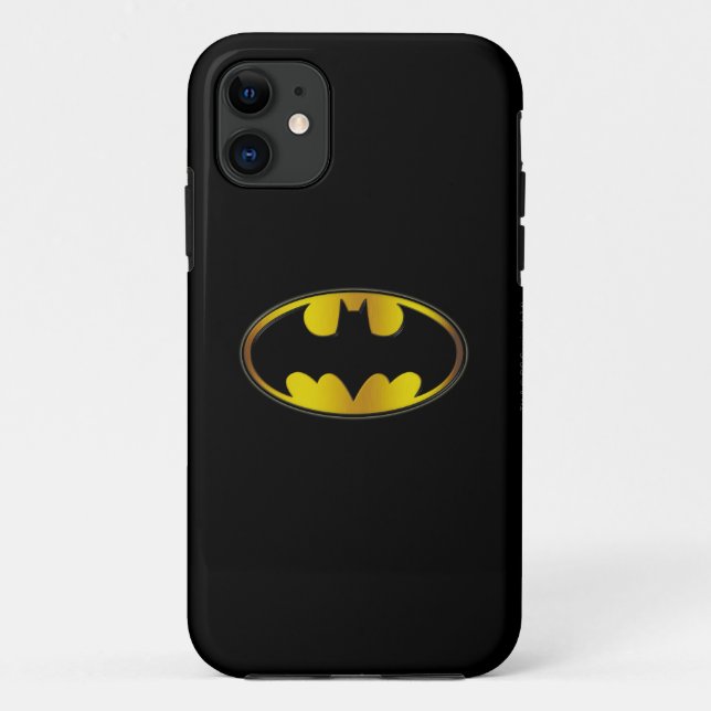 Coques Case-Mate iPhone Symbole Batman | Logo de dégradé ovale (Dos)