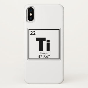 Coque iPhone X Symbole chimique de l'élément de titane formule ch