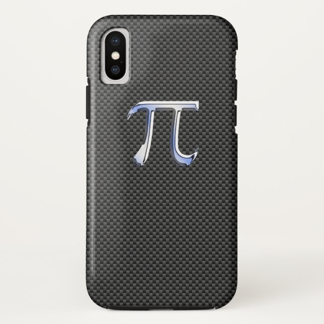 Coques Case-Mate iPhone Symbole Chrome comme Pi sur l'impression Black Car (Dos)