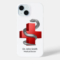 Symbole de croix Médicale rouge serpent d'argent