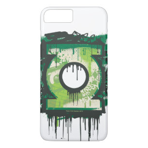 Coque iPhone 8 Plus/7 Plus Symbole de graffiti à lanterne verte