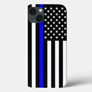 iPhone 13 Case Symbole de la Ligne Bleue mince du drapeau améric