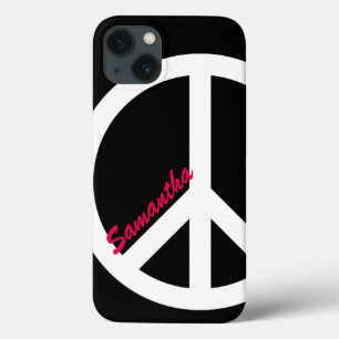 Case-Mate iPhone CASE SYMBOLE DE LA PAIX NOIR ET ROSE