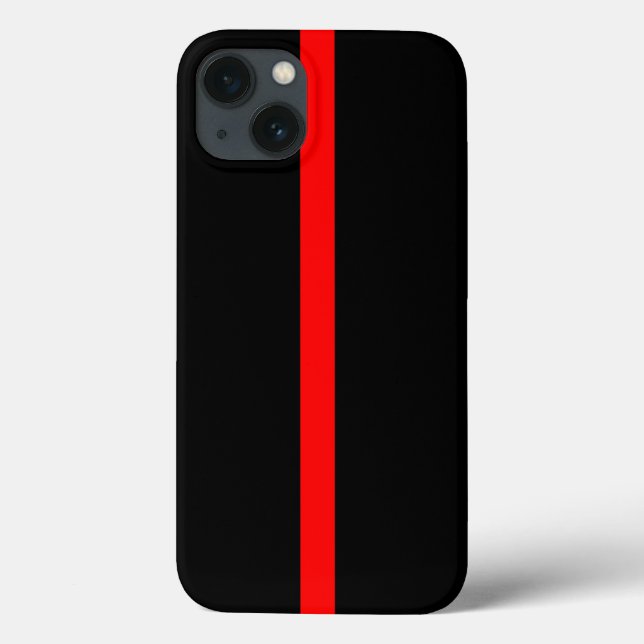 Coques Case-Mate iPhone Symbole de ligne rouge mince allumé (Verso)