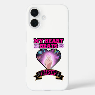 Coque Pour iPhone 16 Symbole de musique à main pour KPop Heart Korea