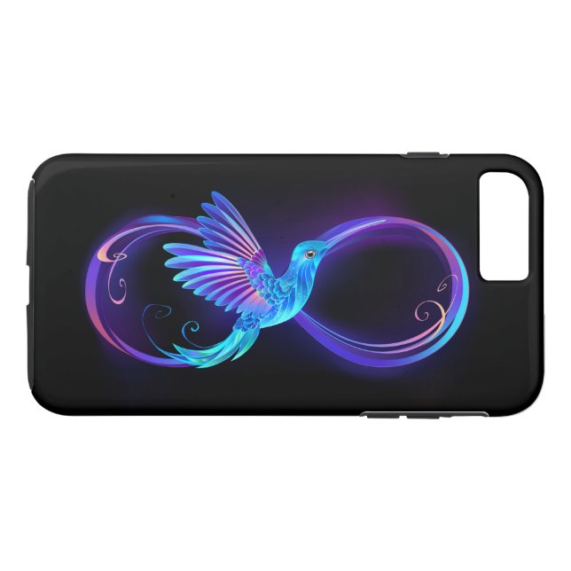 Coques Case-Mate iPhone Symbole de Neon Infinity par Glowing Hummingbird (Dos (Horizontal))