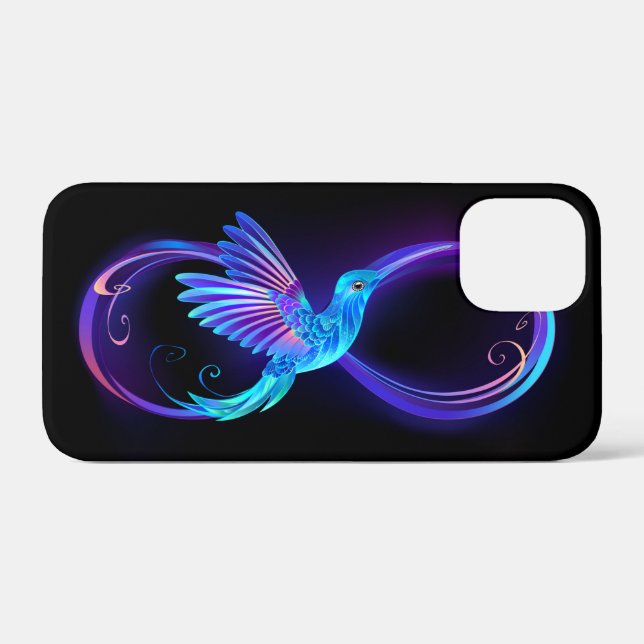 Coques Case-Mate iPhone Symbole de Neon Infinity par Glowing Hummingbird (Verso (horizontal))