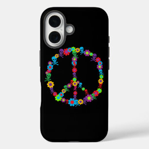 Coques iPhone 16 SYMBOLE DE PAIX DE FLEURS Skully