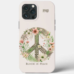 Case-Mate iPhone Case Symbole de paix de Pretty Initiales