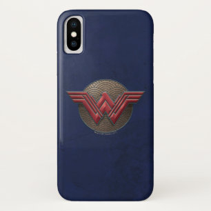Coque iPhone X Symbole de Wonder Woman sur les cercles concentrés