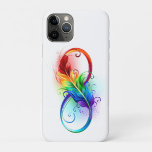 Case-Mate iPhone Case Symbole d'infini avec plume arc-en-ciel
