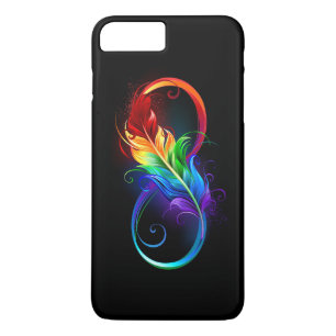 Case-Mate iPhone Case Symbole d'infini avec plume arc-en-ciel