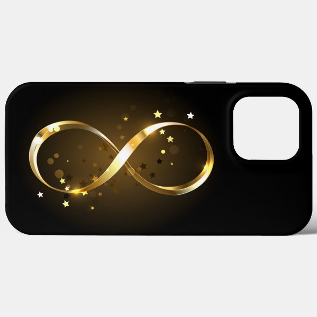 Coques Case-Mate iPhone Symbole d'infini doré (Verso (horizontal))