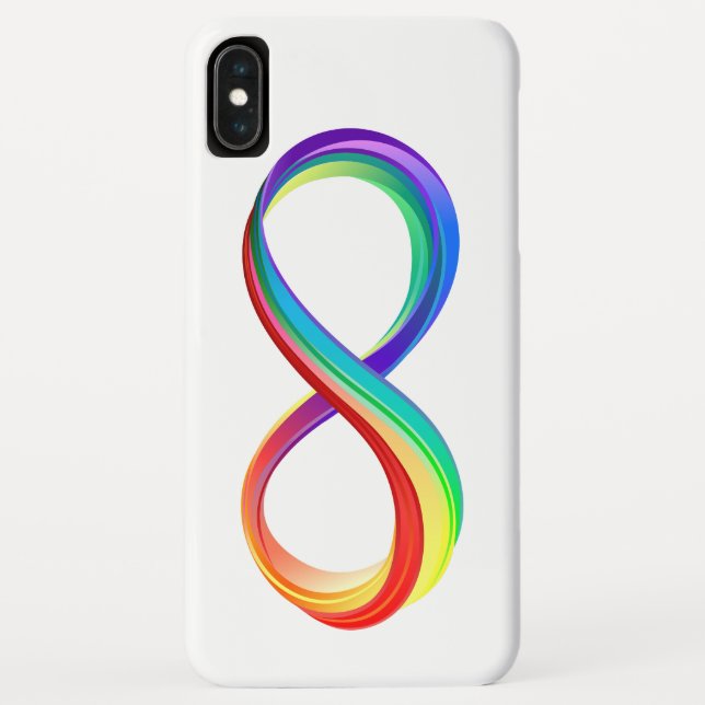 Coques Case-Mate iPhone Symbole d'infinité arc-en-ciel stratifié (Dos)