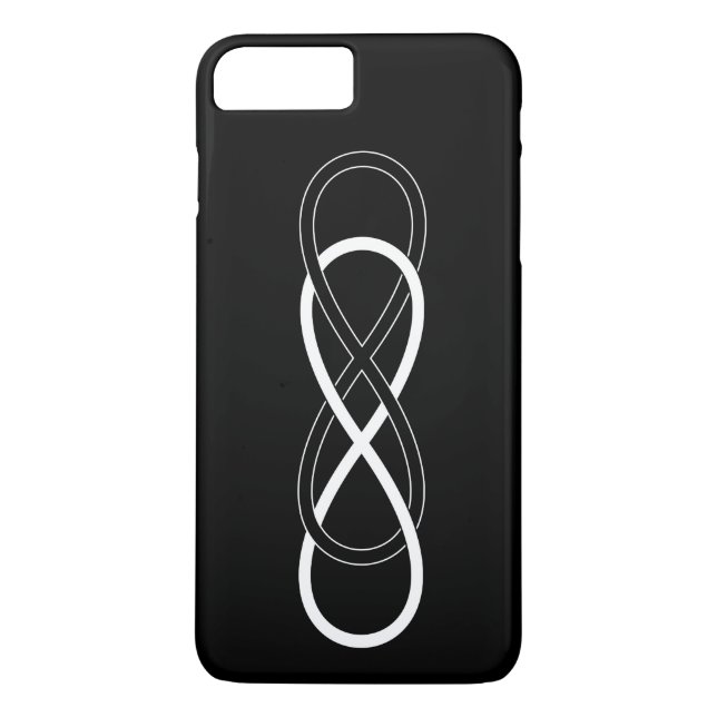 Coques Case-Mate iPhone Symbole double infini - noir & blanc (Dos)