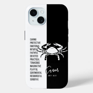 Coque Pour iPhone 15 Symbole du cancer du zodiaque