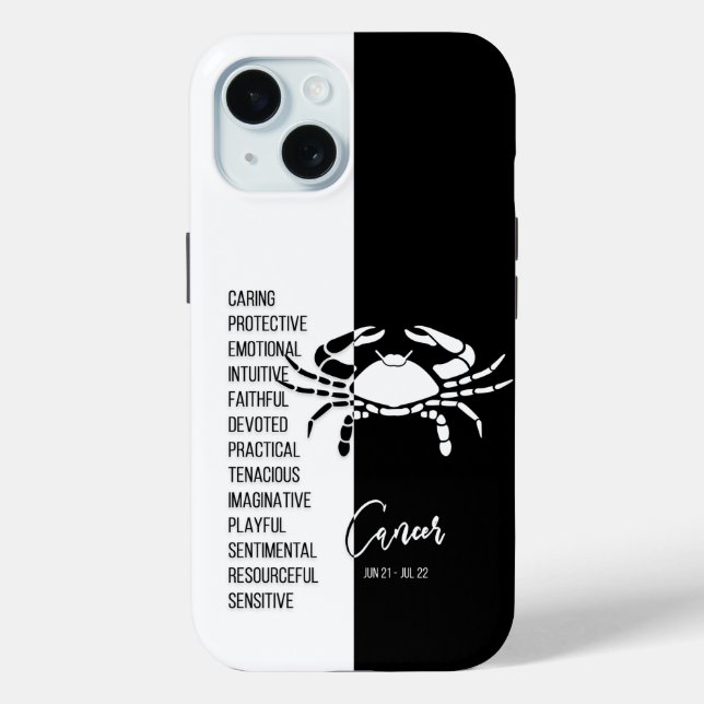 Coques Case-Mate iPhone Symbole du cancer du zodiaque (Verso)