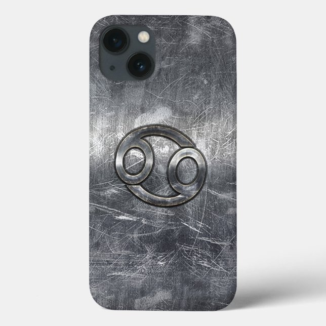Coques Case-Mate iPhone Symbole du cancer du zodiaque Style industriel (Verso)