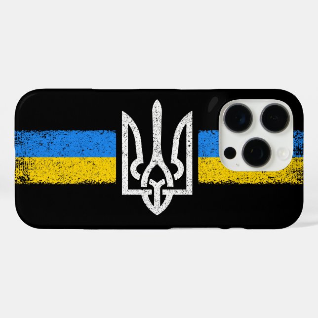 Coques Case-Mate iPhone SYMBOLE DU Drapeau Ukraine (Verso (horizontal))
