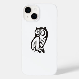 Coque Pour iPhone 14 Symbole hibou noir