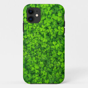 Coque iPhone 11 Symbole irlandais vert Shamrock Clovers Irlande