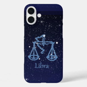 Coques iPhone 16 Plus Symbole Libra Constellation et Zodiac avec étoiles