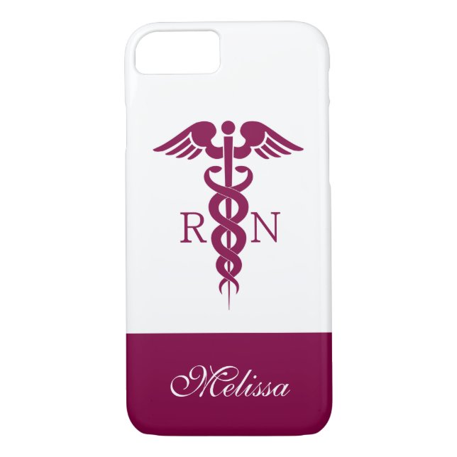 Coques Case-Mate iPhone Symbole Médicale rouge Caduceus Nurse (Dos)