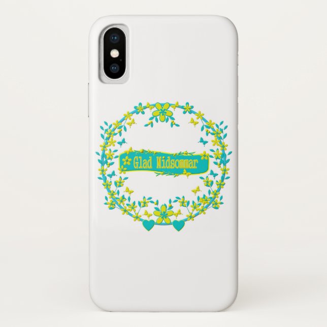 Coques Case-Mate iPhone Symbole mi-été suède Glad midsommar. (Dos)