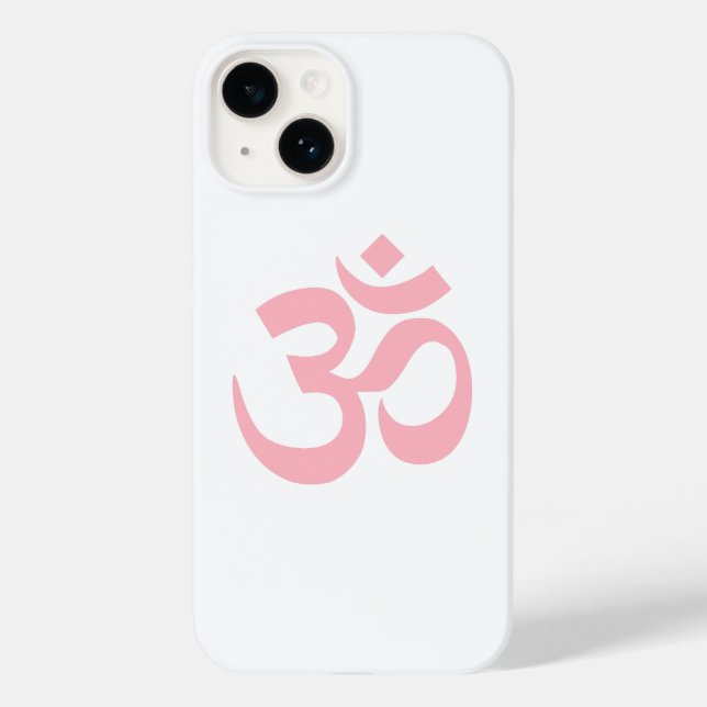 Coques Case-Mate iPhone Symbole Om rose clair (Verso)
