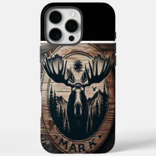 Coques iPhone 16 Pro Max SYMBOLE PERSONNALISÉ EN BOIS D'Oie