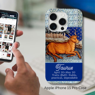 Coque iPhone 15 Pro Symbole Taurus Zodiac Bull fête d'anniversaire