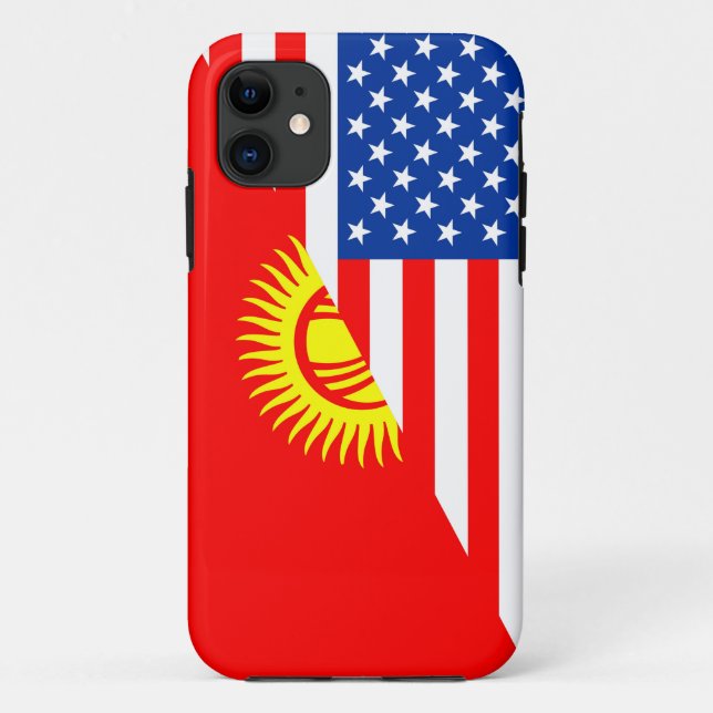 Coques Case-Mate iPhone symbole usa Kirghizistan pays demi drapeau de l'am (Dos)