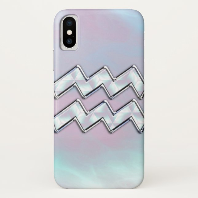 Coques Case-Mate iPhone Symbole Zodiaque Aquarius Mère du style Pearl Nacr (Dos)