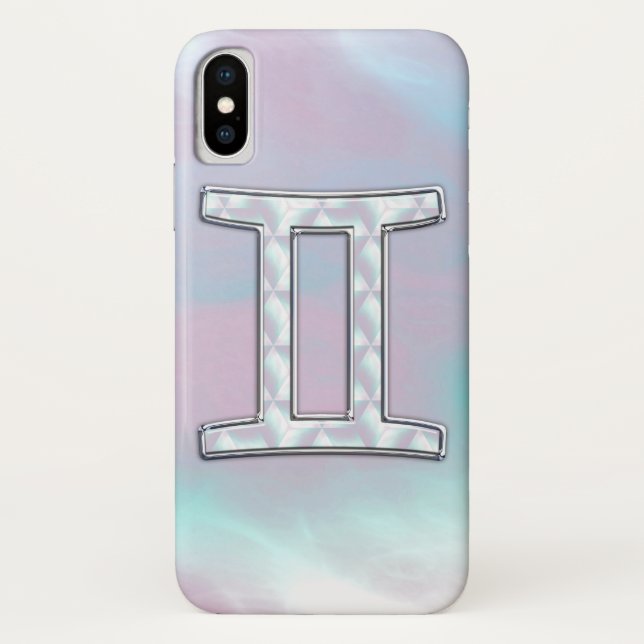 Coques Case-Mate iPhone Symbole zodiaque de la mère de Pearl Gemini (Dos)