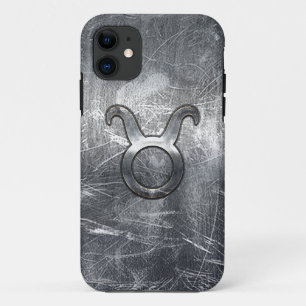 Coque iPhone 11 Symbole zodiaque du Taurus Style de grunge