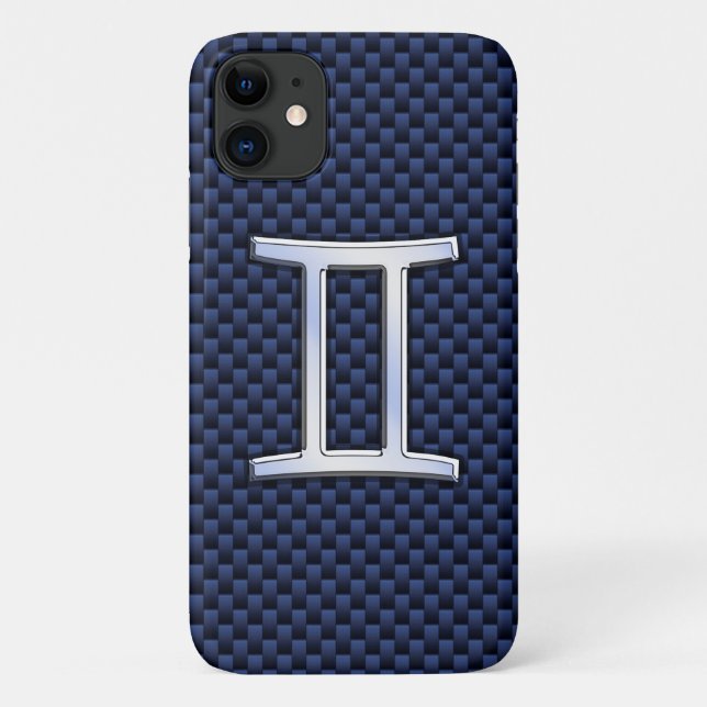 Coques Case-Mate iPhone SYMBOLE Zodiaque Gemini Marine Style Fibre de carb (Dos)