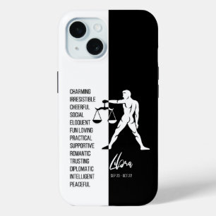 Coque Pour iPhone 15 SYMBOLE Zodiaque Libra