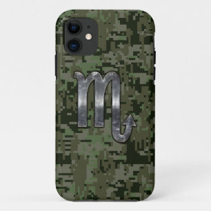 Case-Mate iPhone Case SYMBOLE Zodiaque Scorpio Camo numérique vert olive