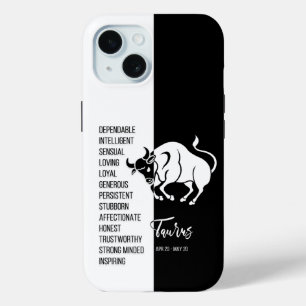 Coque Pour iPhone 15 SYMBOLE Zodiaque Taurus